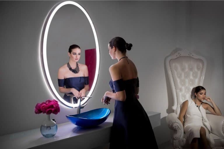Espelho Com Led Iluminado Oval