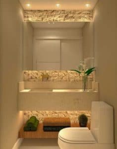 Espelho Com Led Flutuante Lavabo