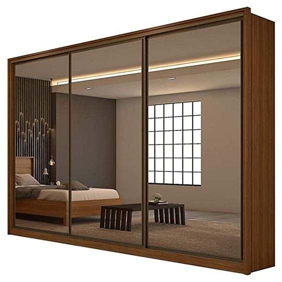 Quarto Com Guarda Roupa Espelhado