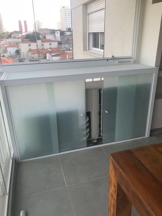 Caixa de ar condicionado 2 Caixa De Ar Condicionado Multi Split De Vidro E Aluminio Da Vidracaria Show Glass 6