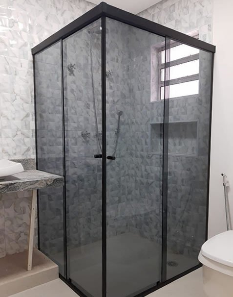 Box De Vidro Fume Para Banheiro