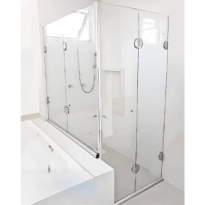 Box de vidro para banheiro modelo Flex Cromado