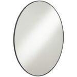 Espelho moldura ferro preta oval