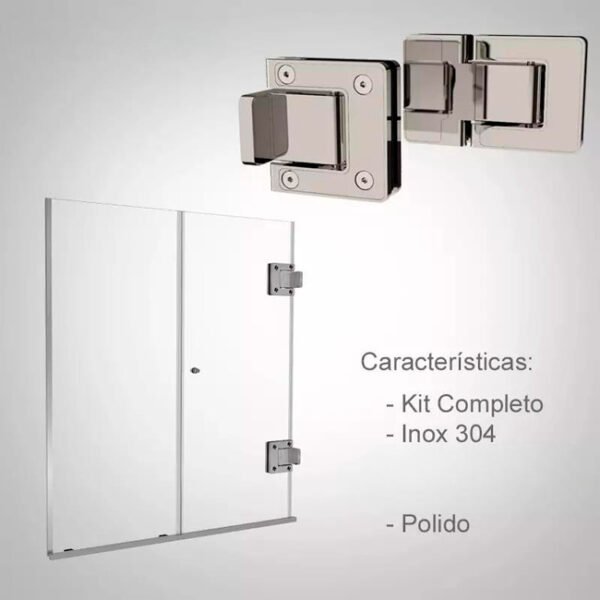Box De Banheiro Modelo Onix Inox Polido Cromado