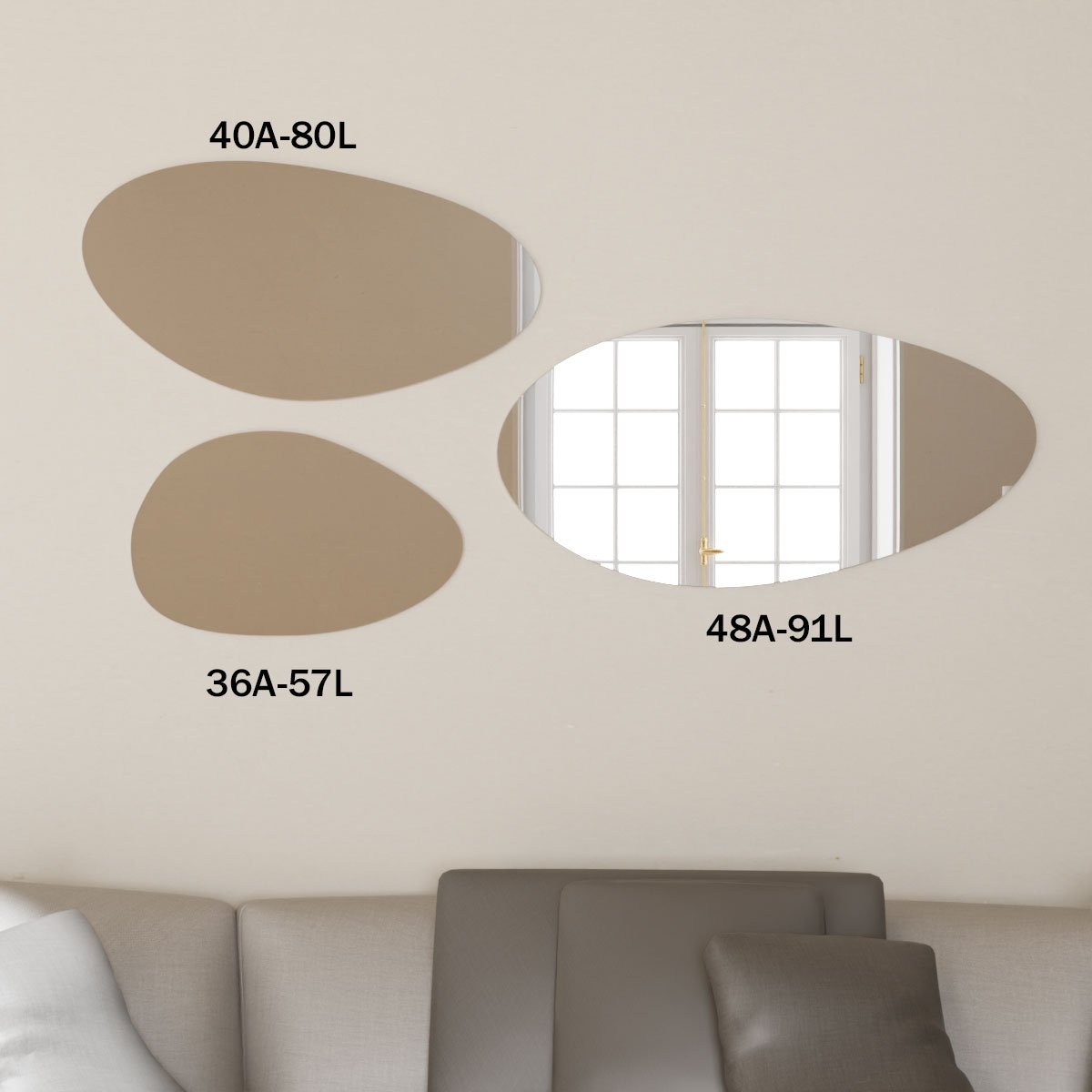 Espelhos Orgânicos Harmonia 166x82cm. 4 Espelhos-Organicos-Harmonia-Medidas