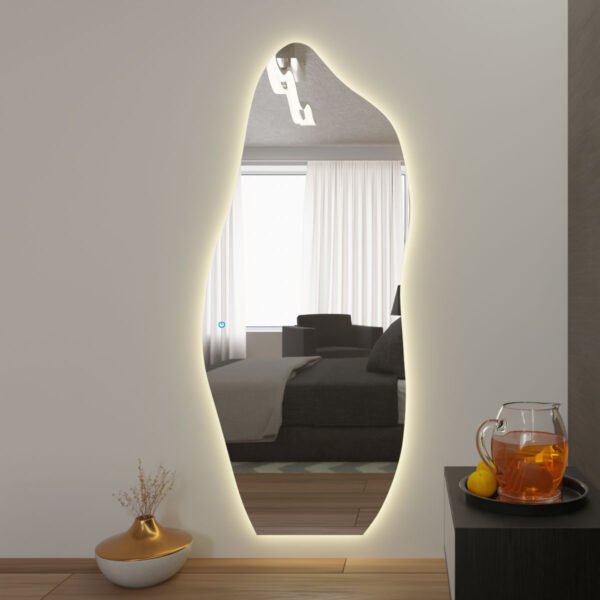 Espelho Grande Orgânico Com Led E Touch