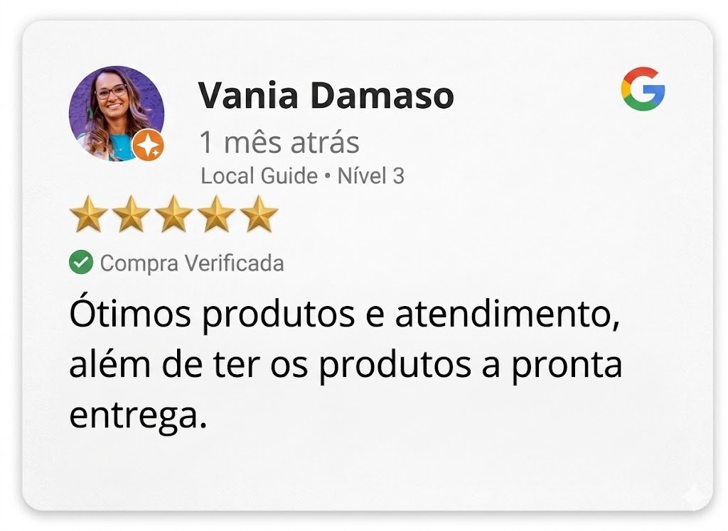 Avaliação no Google da Vania Damaso 5 estrelas para SHOW GLASS