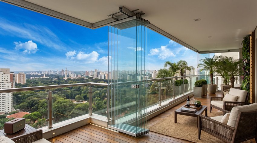 Guarda-Corpo De Sacada Em Vidro